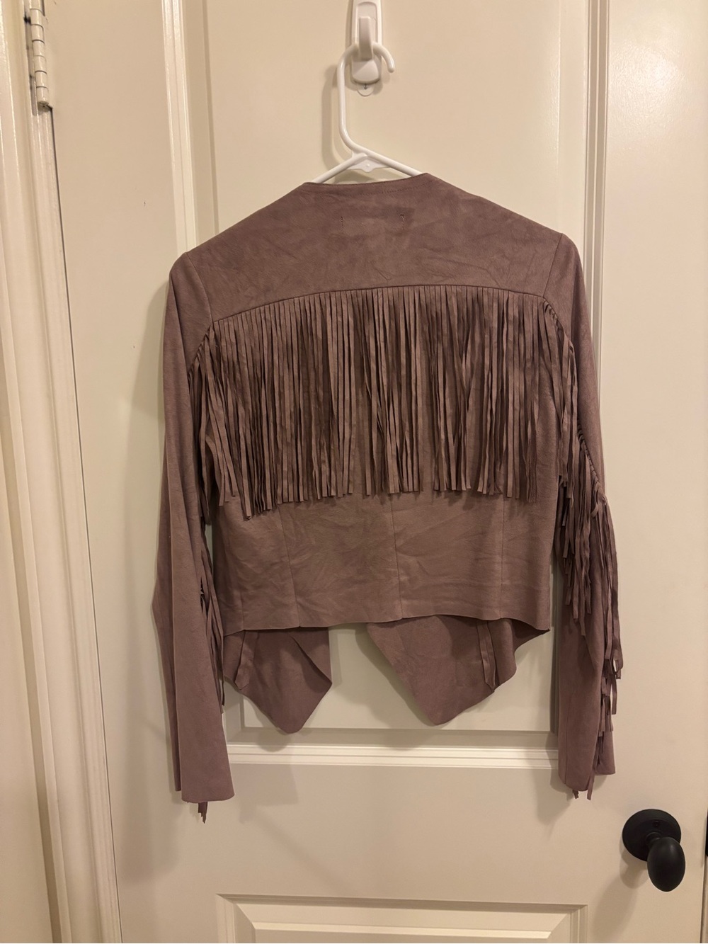Women’s FALL 2026 STAPLE Forever 21 tan/suede fringe cardigan sz S